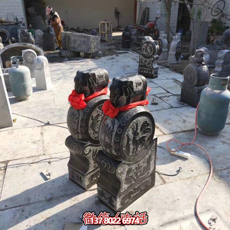 精美大理石仿古舊門墩雕塑，打造完美中式庭院