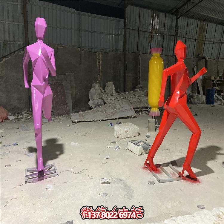 不銹鋼幾何遠觀景觀擺件，為公園增添動感