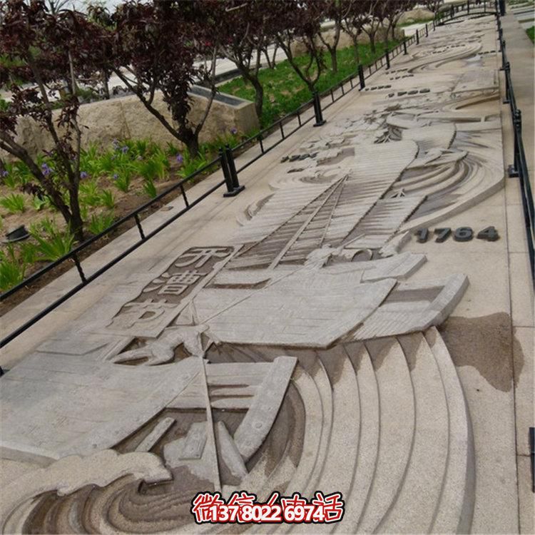 大理石浮雕壁畫，點(diǎn)綴景區(qū)廣場裝飾