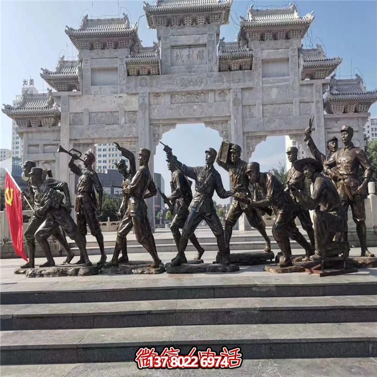 紅軍戰士仿銅雕塑——緬懷革命先輩，傳承紅色文化