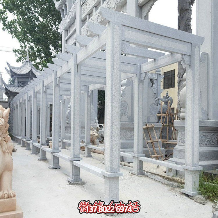 精美大理石石雕裝飾長(zhǎng)廊，美化小區(qū)戶(hù)外環(huán)境