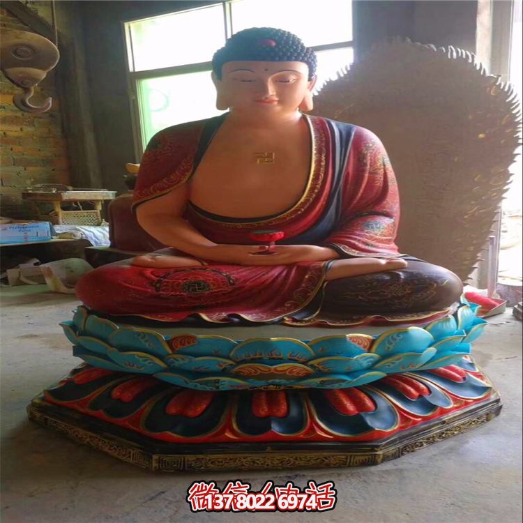 玻璃鋼雕塑彩繪——供奉三圣，傳承景區(qū)寺廟燦爛文化