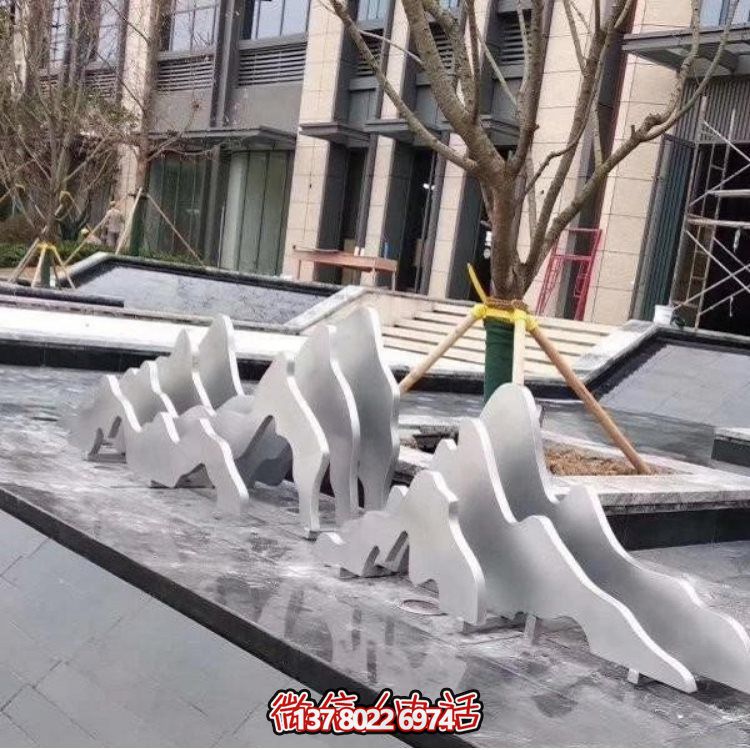 融合唯美抽象，完美裝點小區景觀的不銹鋼噴泉水池雕塑