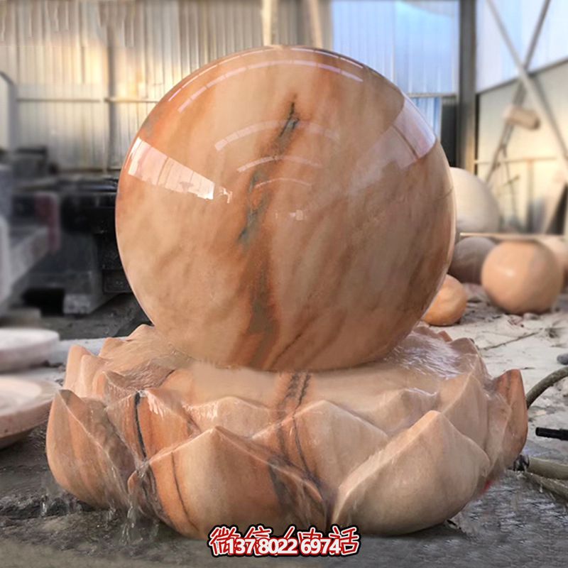 企業(yè)廠區(qū)晚霞紅財(cái)風(fēng)水球雕塑