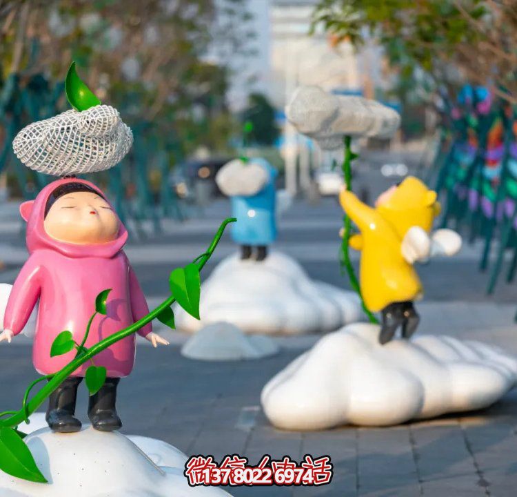 創(chuàng)意幼兒園玻璃鋼可愛(ài)的卡通人物擺件
