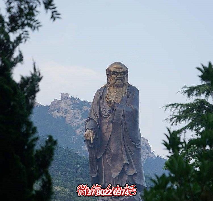 戶外大型鑄銅老子雕像，仿古做舊古代名人擺件
